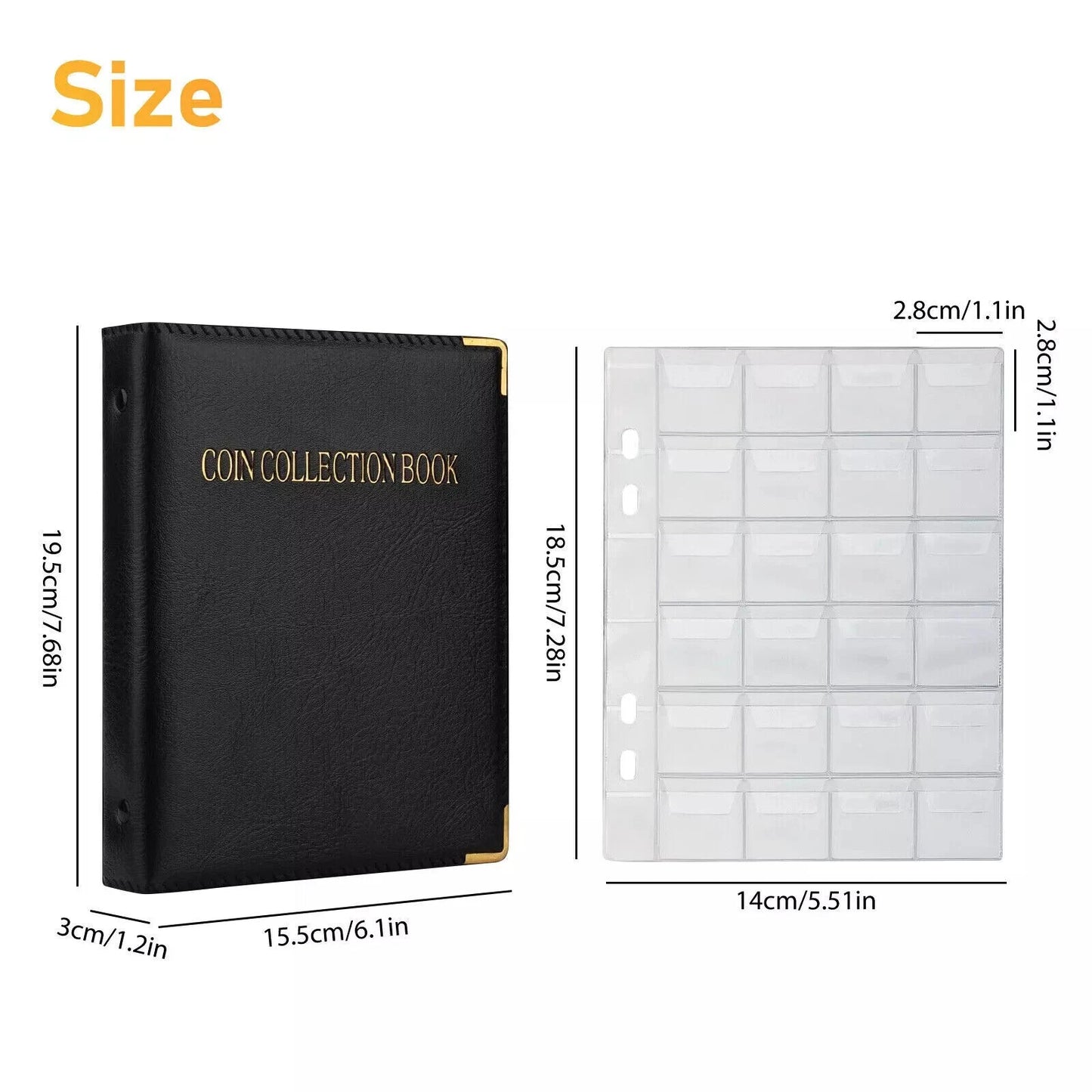 Pocket Coin Collection Album Collection Coin Book High-capacity Coin Holder