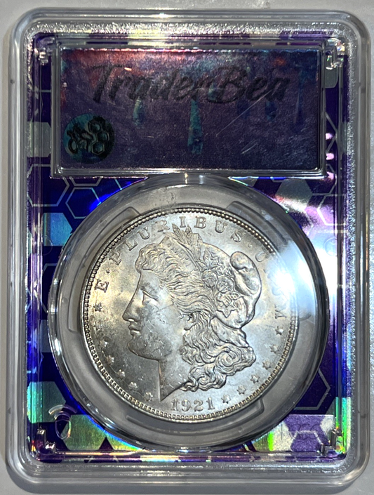 1921 Morgan Silver Dollar MS63 PCGS Uncirculated Philadelphia RARE Trader Bee $1