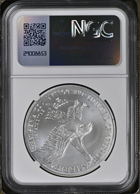 2025 American Silver Eagle $1 NGC MS70 OFFICIAL RED BOOK LABEL .999 Silver