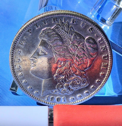 1901-S Morgan 90% Silver Dollar Shiny, Bright, Coin PL Strong AU-MS Features