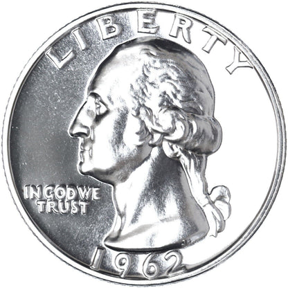 🔥 1962 P GEM BU Washington 90% Silver Quarter US Treasury From OBW Roll Coin