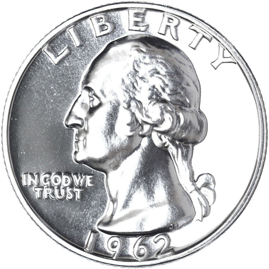 🔥 1962 P GEM BU Washington 90% Silver Quarter US Treasury From OBW Roll Coin