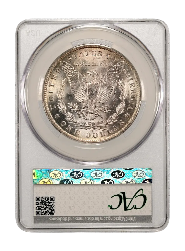 AMAZING TONER 1883-O Morgan Silver $1 Dollar Coin MS61 CAC Blue Steel Toned Coin
