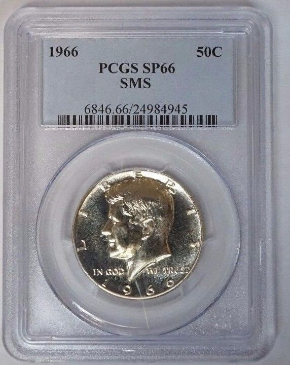 1966 Kennedy Half Dollar SMS PCGS SP66 Special Mint Set & Special Proof .50 Coin