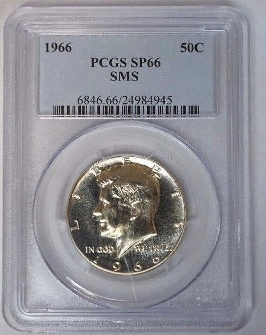 1966 Kennedy Half Dollar SMS PCGS SP66 Special Mint Set & Special Proof .50 Coin
