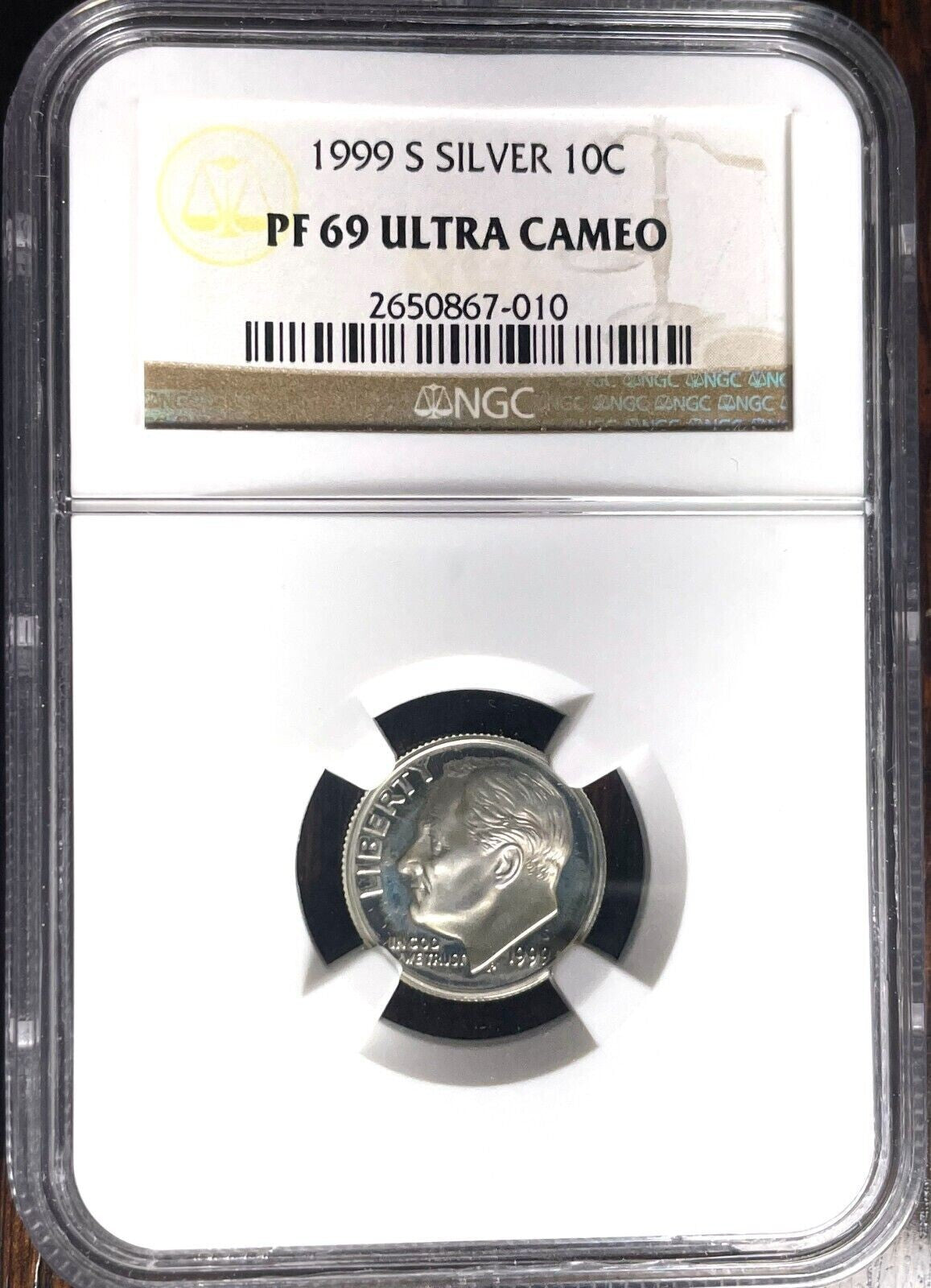 1999 S SILVER ROOSEVELT DIME 10C NGC PF69 ULTRA CAMEO