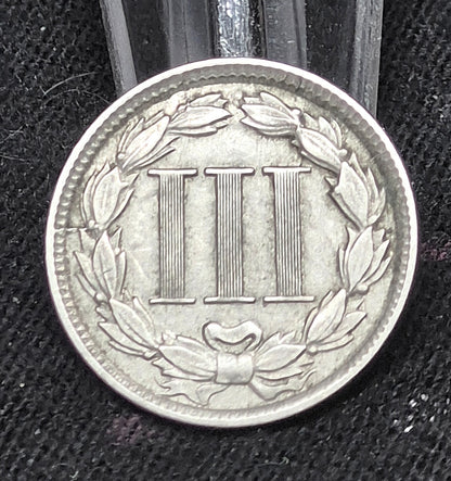 🔥 1865 Liberty Head Three Cent Nickel 3c Civil War Coin Rare Key Date XF-AU