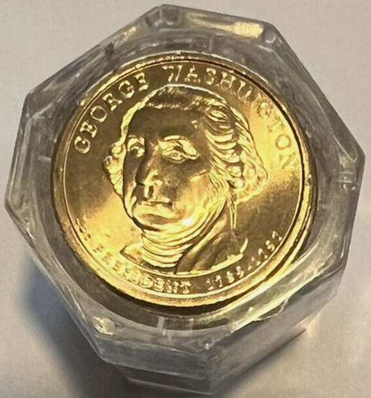 💰2007-D FDOI PCGS Graded BU $1 ROLL Washington Presidential Series First Day
