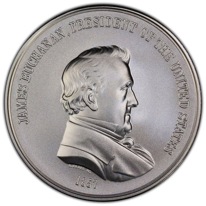 ✅ 2023 PCGS MS70 James Buchanan "1857" Presidential Silver Medal  Gold Shield
