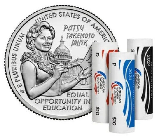 2024 P/D/S Patsy Takemoto Mink - American Women Washington Quarters 3 Coin Set