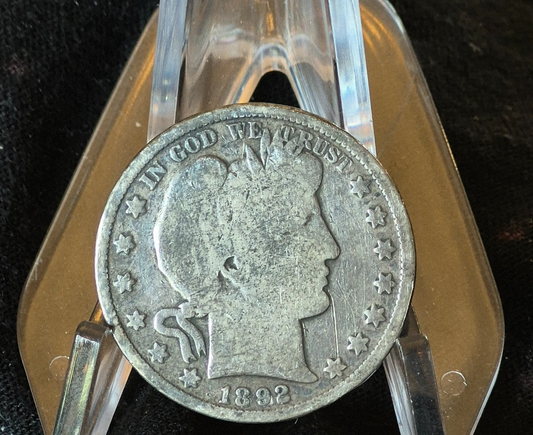 1892 Barber Half Dollar 1st Year 90% Silver 50C Good Condition Lowest P Mintage