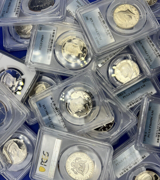 Kennedy Half Dollar PROOF COINS 🎯  PCGS NGC Graded PR69💰 1x 50c Slab LOT  ✅