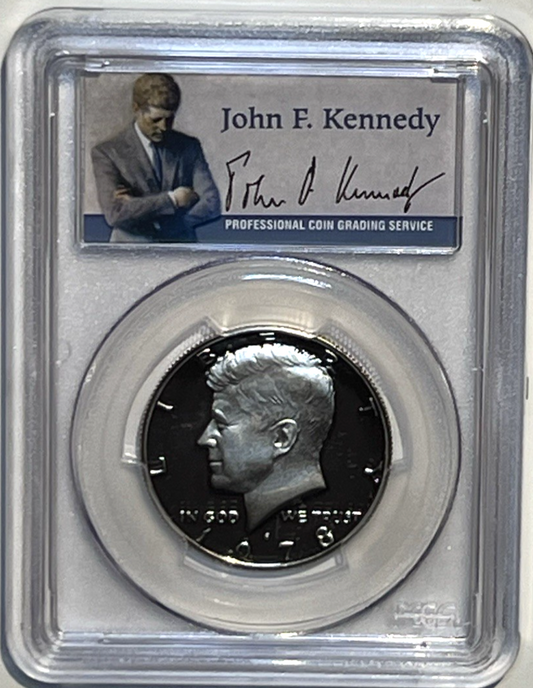 1986-S Kennedy Half Dollar Proof PCGS PR69DCAM John Kennedy JFK Label Signature