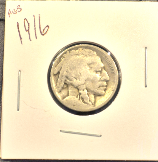 1916 Buffalo Nickle Barely Readable Date Better Date