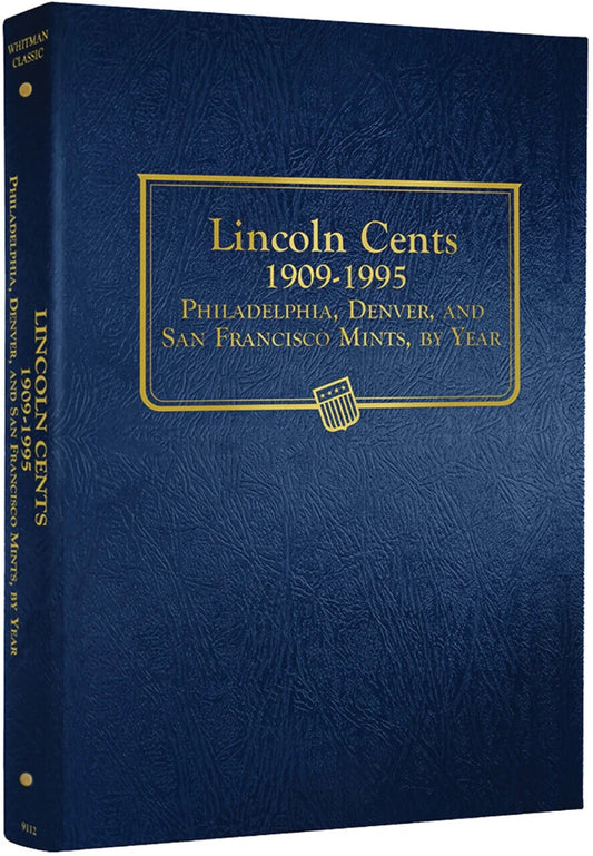 U.S. Lincoln Cents: 1909-1995 - Whitman Classic Coin Album PA, Denver & SF Mints
