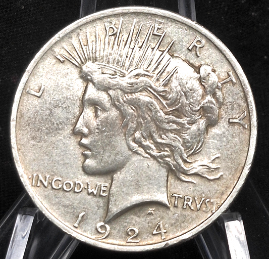 1924 Peace Silver Dollar 🔥90%🔥Very Nice Circulated Detail Strong Strike