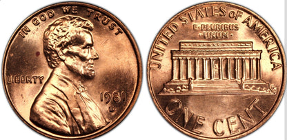 1981 Denver Memorial BU Brilliant Uncirculated 1C 🔥From OBW Bank Roll🔥
