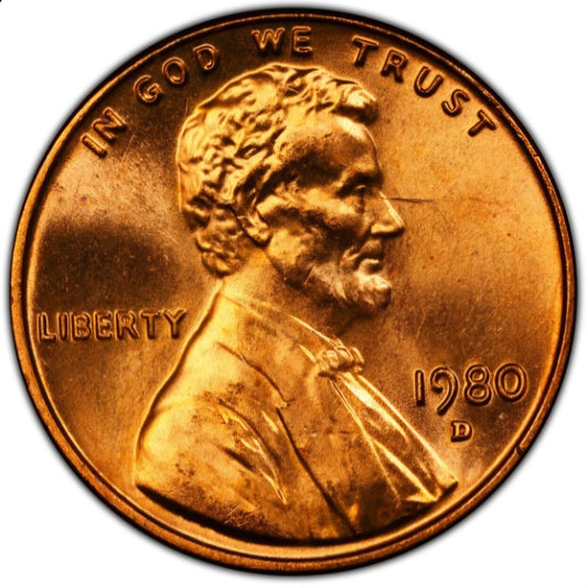 1980 D Memorial BU Brilliant Uncirculated 1C 🔥From OBW Bank Roll🔥