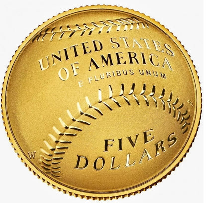 🔥 2014 W National Baseball Hall of Fame Gold 💰PROOF $5 Coin HOF US Mint  ✅