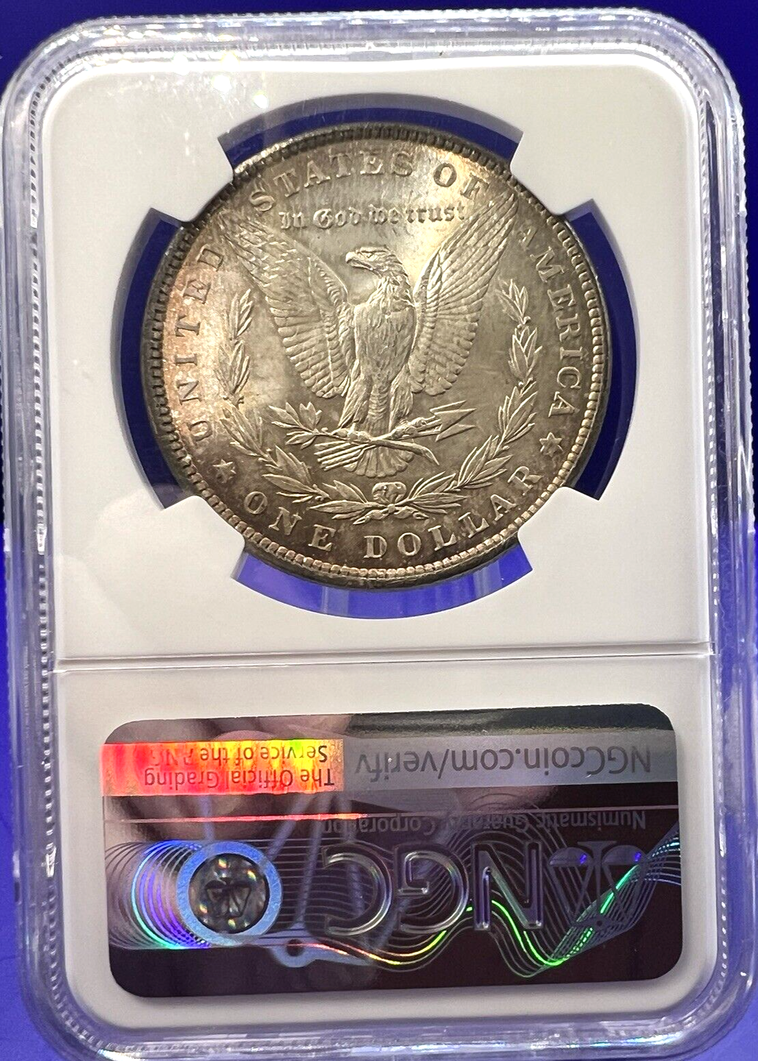 1881 MORGAN Silver Dollar NGC MS-63 VAM 9 Golden Tone Amazing Strike