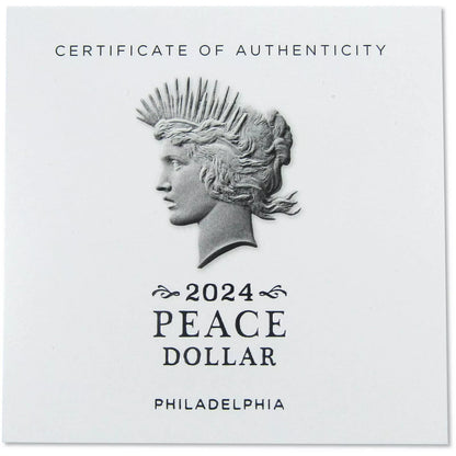 🔥 2024 Peace Dollar Brilliant Uncirculated .999 Silver $1 Coin With OGP & COA