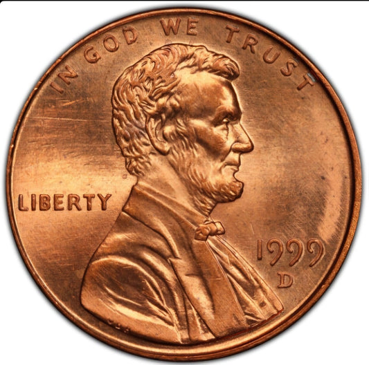 1999 Denver Lincoln Memorial BU Brilliant Uncirculated 1C From 🔥OBW Bank Roll🔥