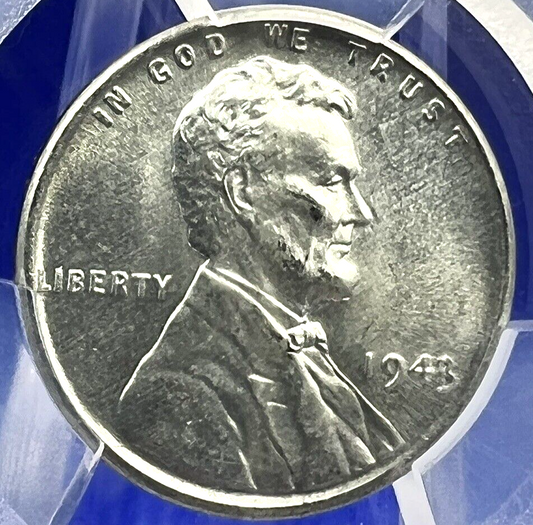 🏅 1943 Lincoln 1C Wheat Penny 🔥 PCGS  MS65 🔥 STEEL CENT SHARP DETAILS ✅