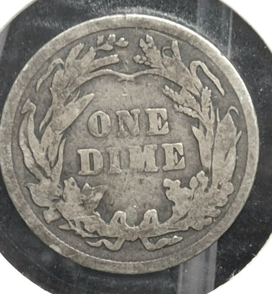 1916 P Barber Dime 🥈90% Silver🥈 Finer Detailed Circulated Condition LAST YEAR