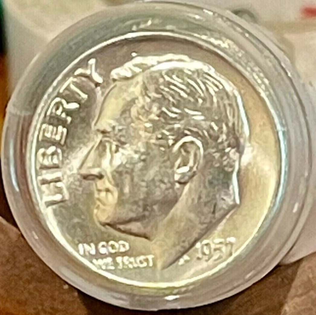 ✅ 1957-D Roosevelt Dime 90% Silver BU Uncirculated 10c US Coin