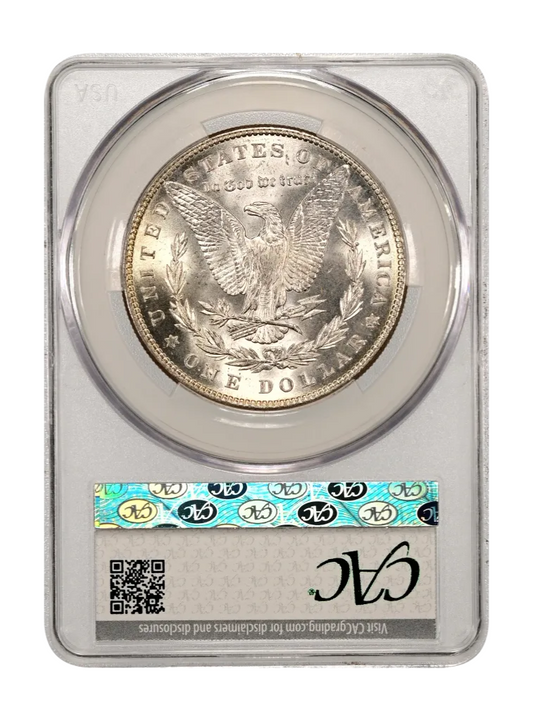 1886 Morgan Silver Dollar CAC MS 64 Newly Graded Bright White Coin