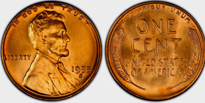 1955 S Lincoln Wheat Back BU Brilliant Uncirculated 1C 🔥From OBW Bank Roll🔥