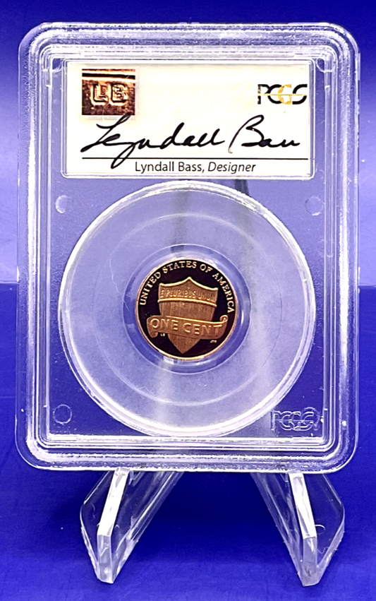 🔥 2010-S 1C PCGS PR69DCAM Lyndall Bass Signature Lincoln Shield Penny Cent ⭐️