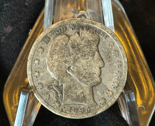 1895 New Orleans Barber Half Dollar 90% Silver 50C Good+ Partial Motto