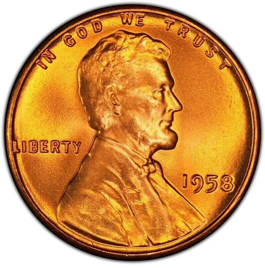 ✅ 1958 P GEM BU Lincoln Wheat Cent from OBW Roll Red Shiny UNCIRCULATED Coin