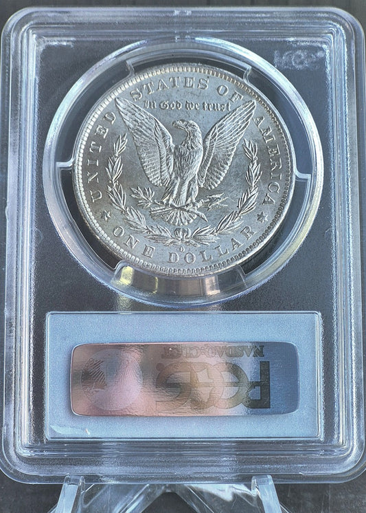1883 O Morgan Silver Dollar PCGS Grade MS62 Spectacular Blast White Clean Cheeks