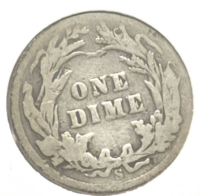 1900 S Barber Dime 🥈90% Silver🥈Good Detailed Circulated Condition