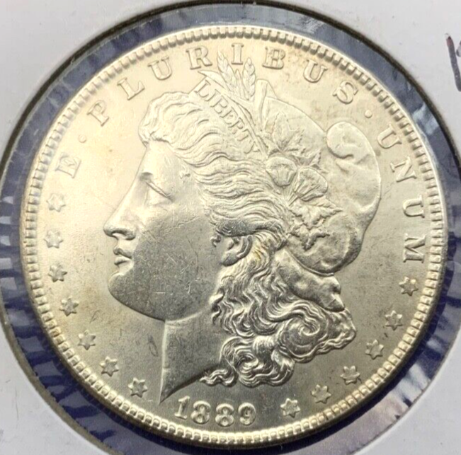 1889 Morgan 90% Silver Dollar BU Gem Shiny, Bright UNCIRCULATED Coin