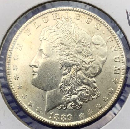 1889 Morgan 90% Silver Dollar BU Gem Shiny, Bright UNCIRCULATED Coin