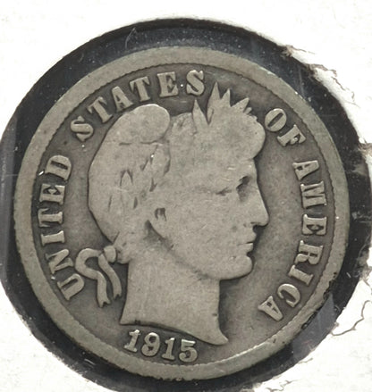 1915 P Barber Dime 🥈90% Silver🥈 Very Good Detailed Circulated Condition
