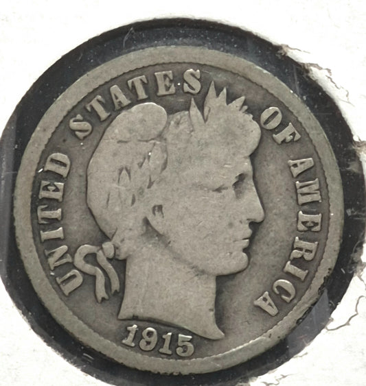1915 P Barber Dime 🥈90% Silver🥈 Very Good Detailed Circulated Condition