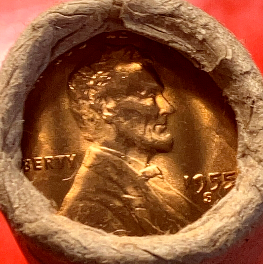 ✅ 1955-S Lincoln Wheat Cent Choice BU 1c BRILLIANT UNCIRCULATED From OBW Roll