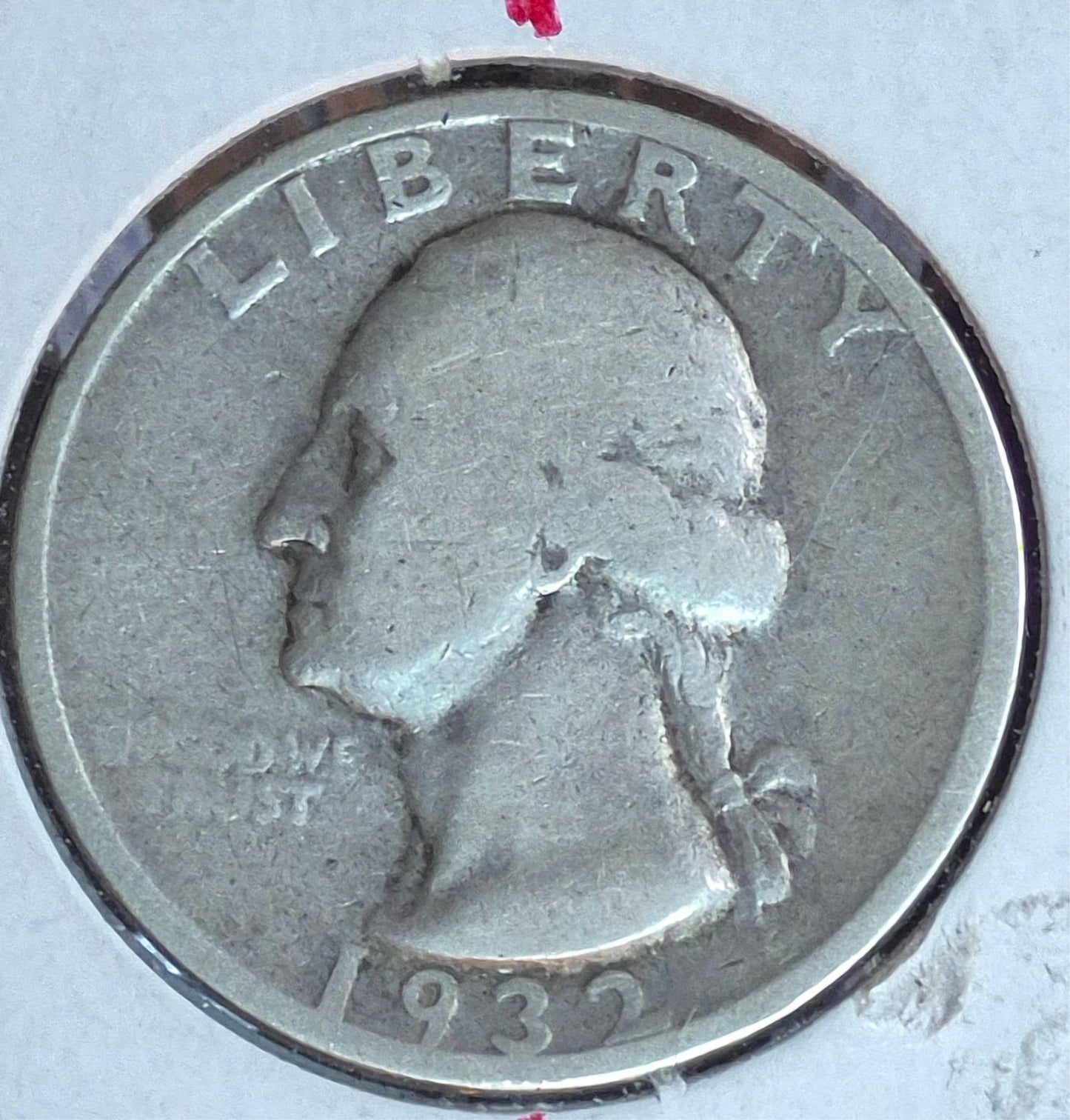 1932-S Washington 22 Degree Die Rotation Key Date 1st Yr 90% Silver Quarter 25C