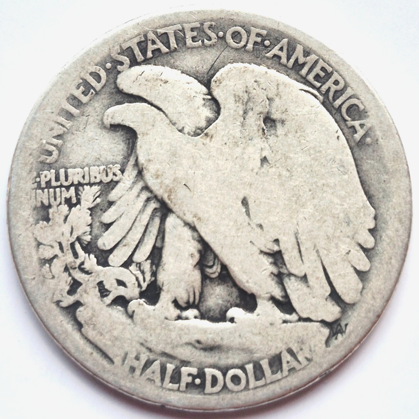 1916D Walking Liberty 90% Silver Half Dollar First Yr Obv Mint Mark Better Date