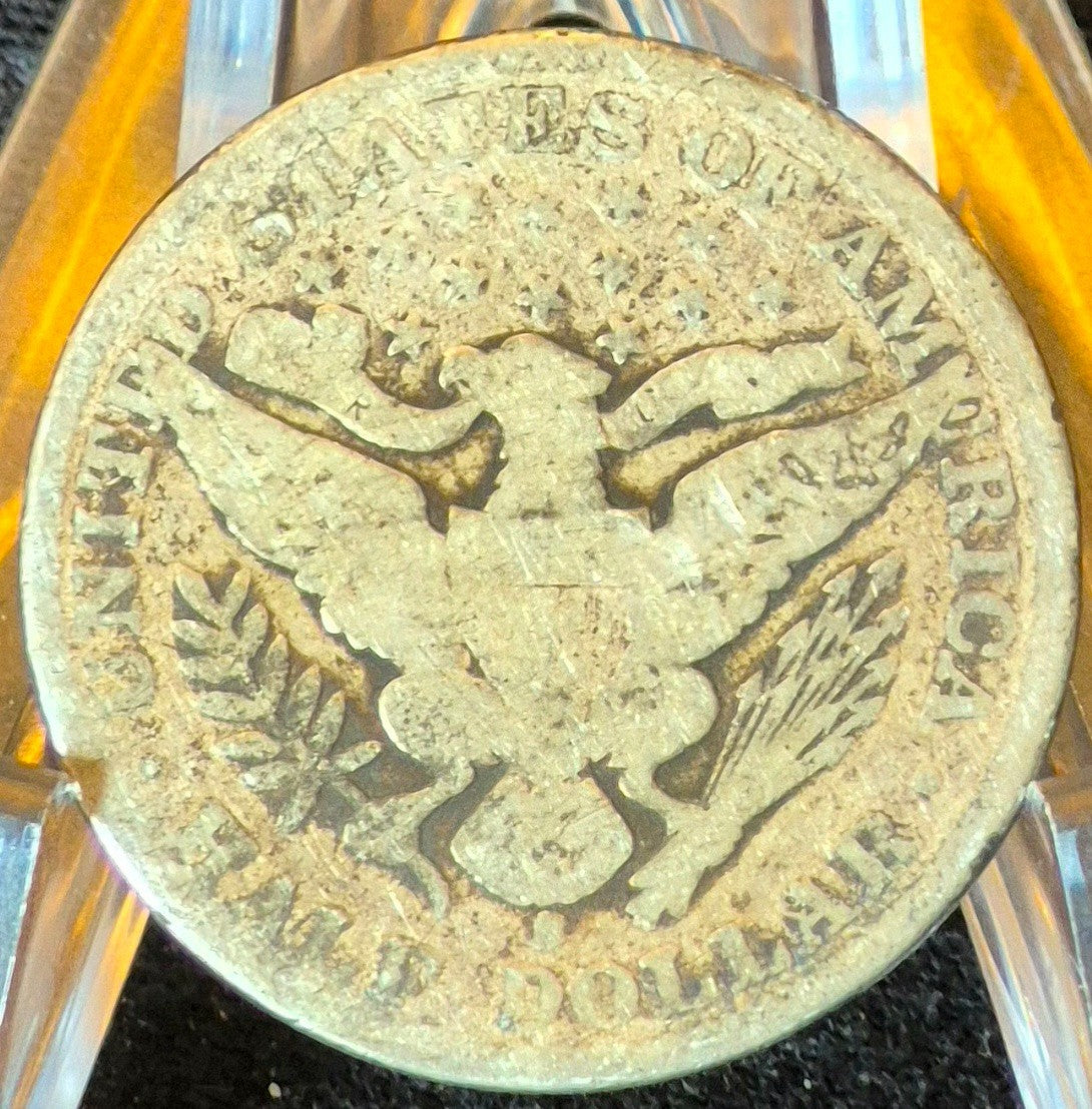 1903 San Francisco Barber Half Dollar 90% Silver 50C Good+ Partial Motto