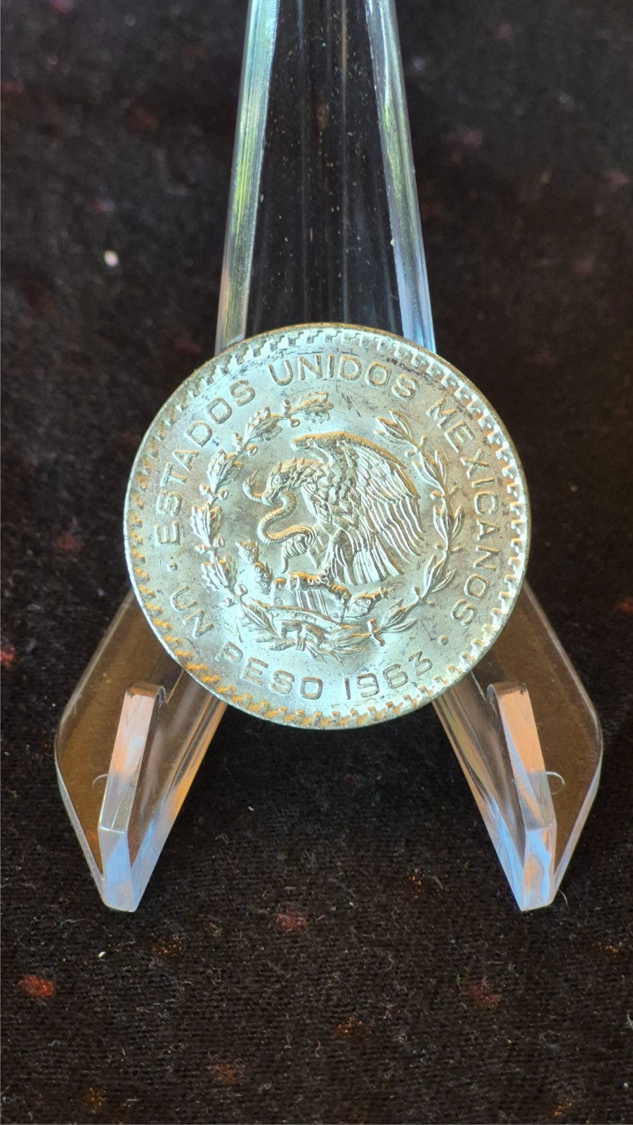 1963 MO Mexico 1 Peso BU Libertad Edge🔥1.6 Grams SILVER Spectacular Blast White
