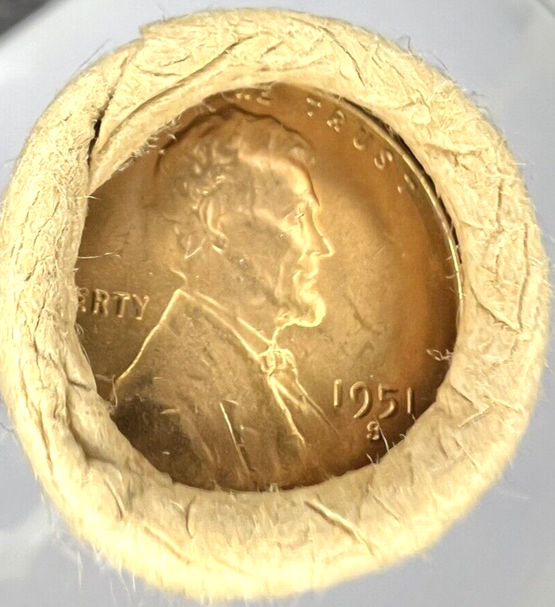 ✅ 1951 S Lincoln Wheat Cent GEM BU 1c BRILLIANT UNCIRCULATED From OBW Roll