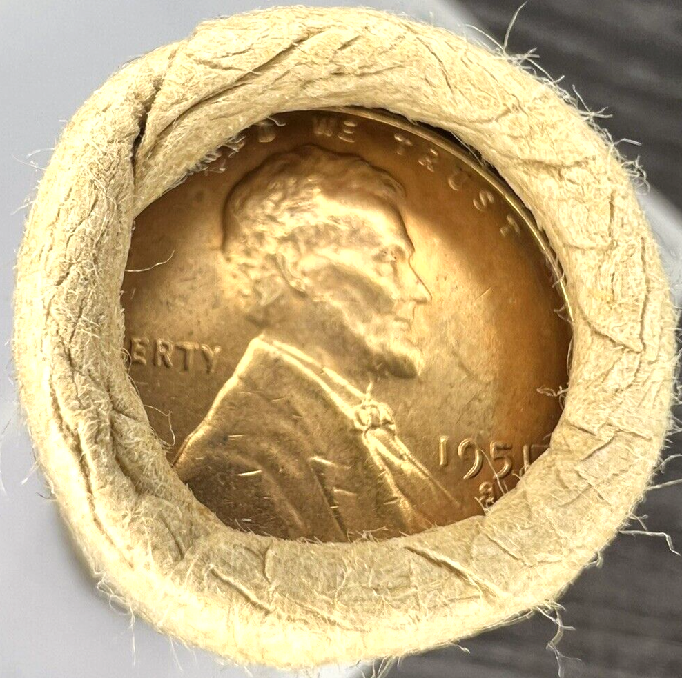 ✅ 1951 S Lincoln Wheat Cent GEM BU 1c BRILLIANT UNCIRCULATED From OBW Roll