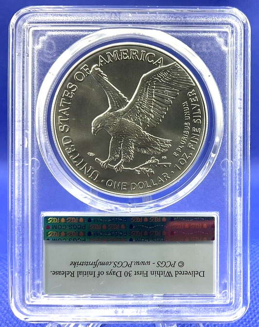2021 $1 American Silver Eagle Dollar Type 2 PCGS MS69 First Strike US FLAG Label