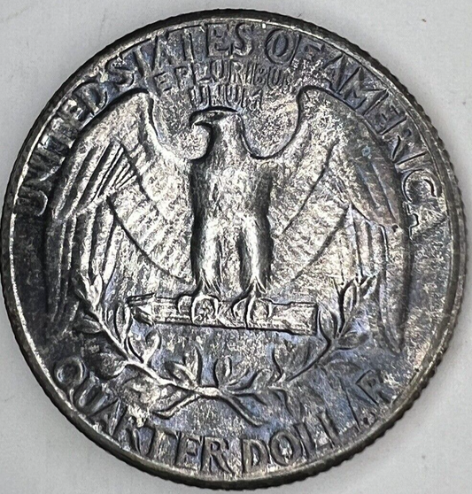 1962-P GEM BU Washington End Coin OBW US Treasury 90% Silver Quarter TONER ALERT