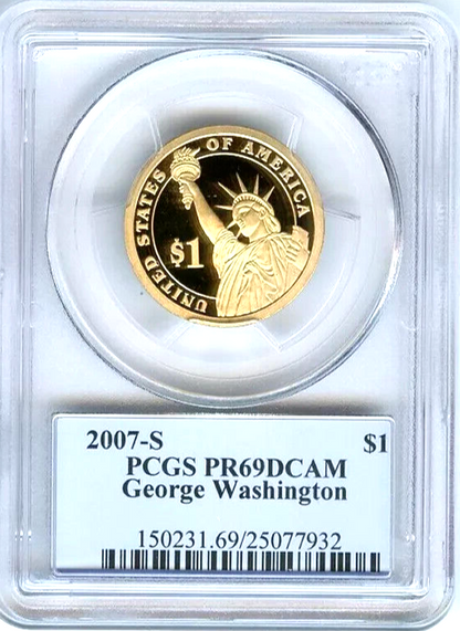 ✅ 2007 S Presidential Dollars $1 4 Coin Set PCGS PR69DCAM Founding Fathers USA